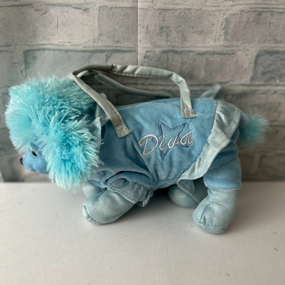 KIDS BLUE PUPPY DOG ZIPPERED PURSE